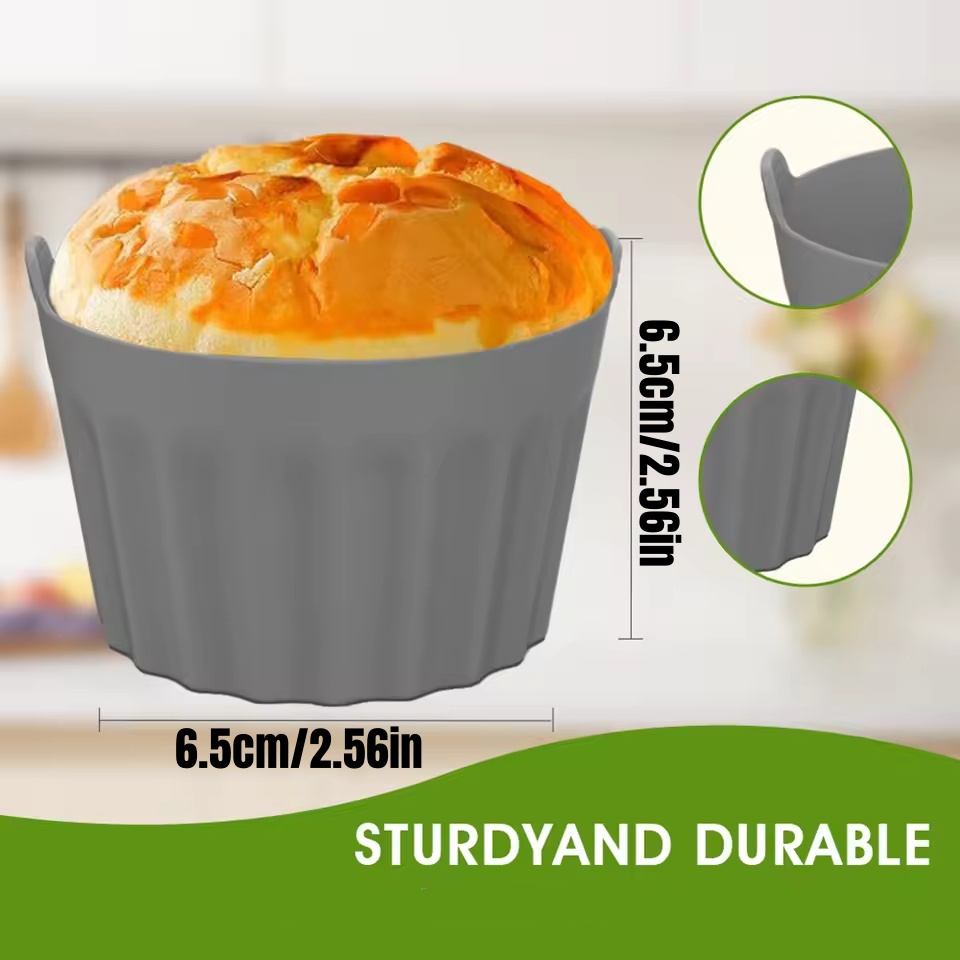 Rotary Bakery Oven - 4 Stücke Silikon Luftfritteuse Backen Ramekins