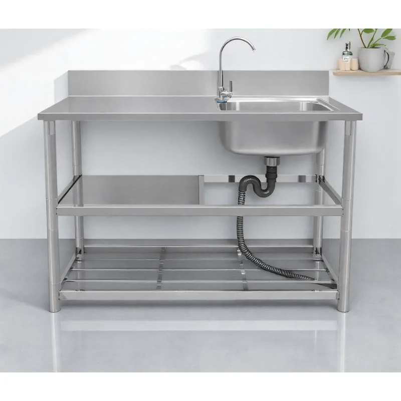 Freistehender Edelstahlspülbec – Commercial Kitchen Use Bewertung und Preis