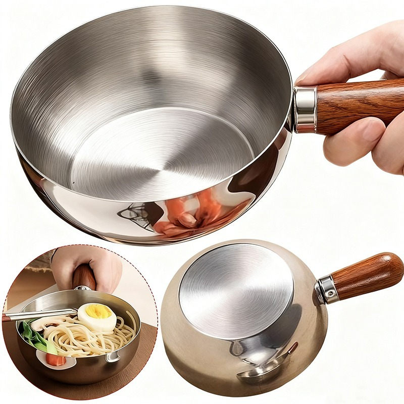 Edelstahl-Topf mit Walnussholz – Commercial Kitchen Pots And Pans Bewertung und Preis