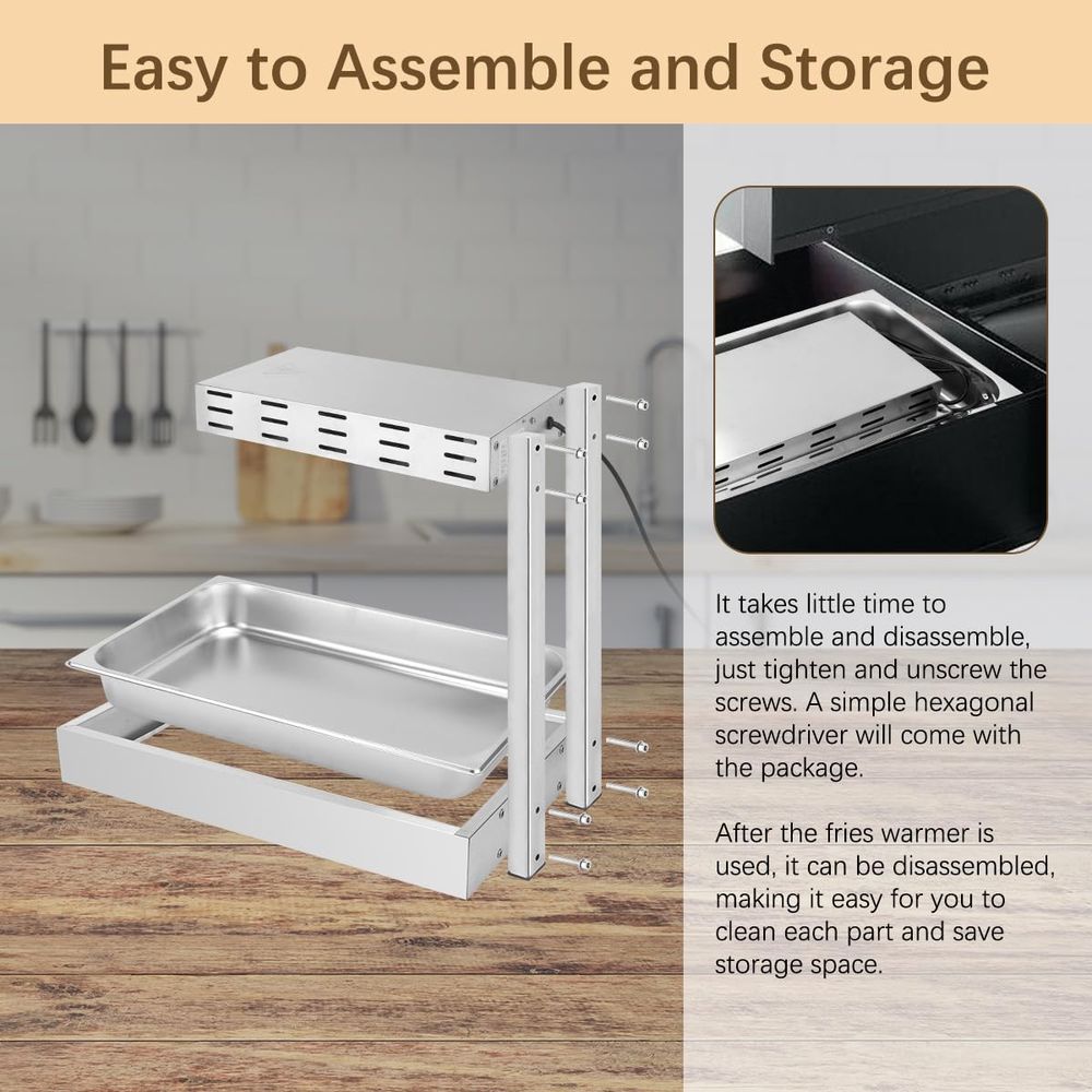 Pommes-Frites-Wärmer, kommerzi – Commercial Kitchen Cabinet Bewertung und Preis