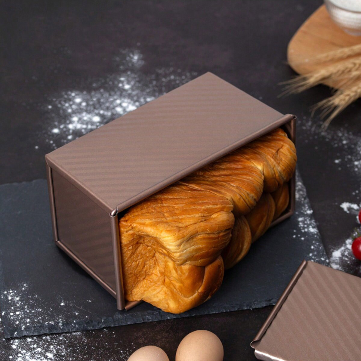 1 Stück goldene Kastenform mit – Rotary Bakery Oven Bewertung und Preis
