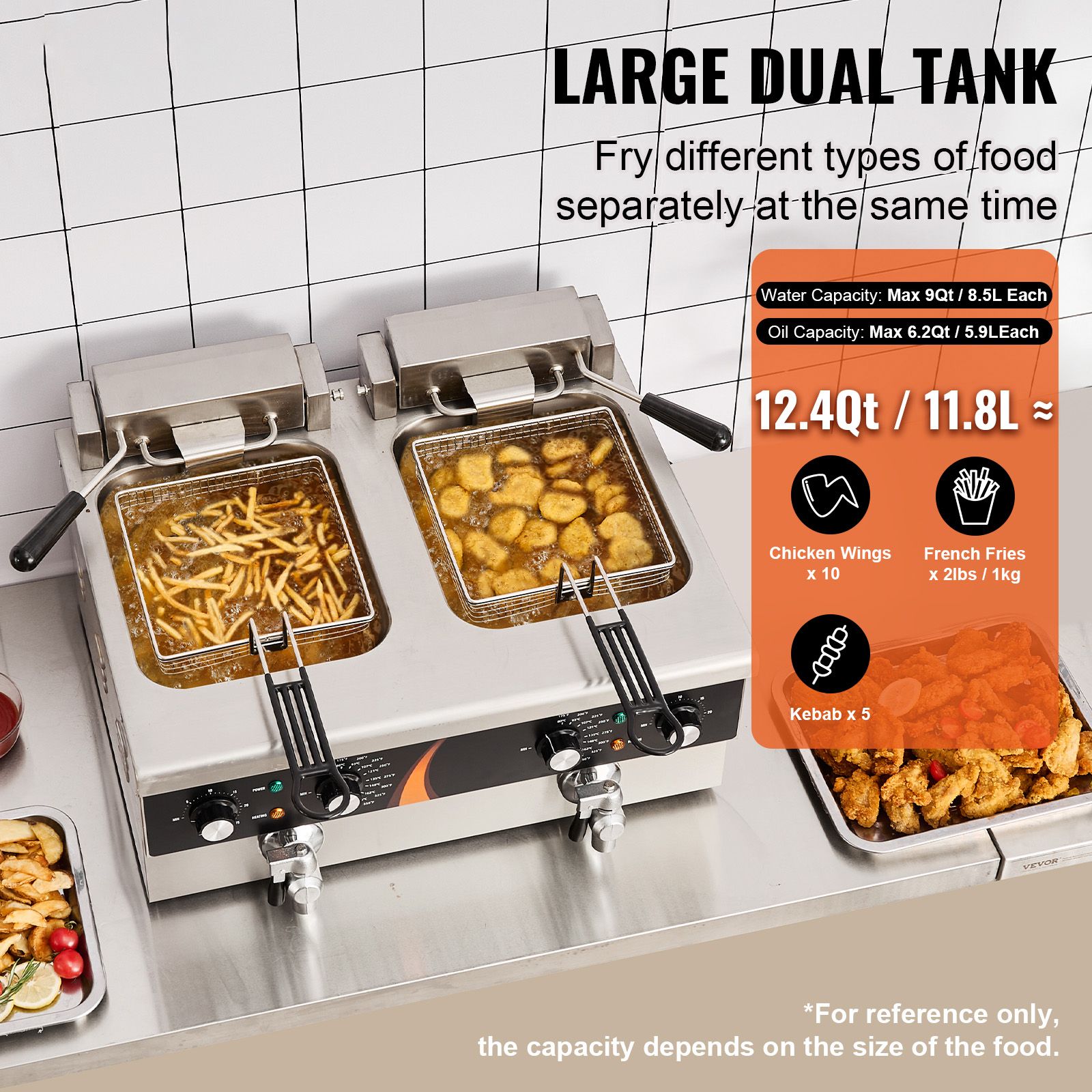 Gewerbliche Fritteuse 3500W, D – Commercial Kitchen Use Bewertung und Preis